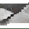 Mexen Oval Badewanne freistehend an Wand 150 x 75 cm, weiß, ablauf gebürstetes Kupfer - 52671507500-65