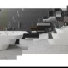 Mexen Oval Badewanne freistehend an Wand 150 x 75 cm, weiß, ablauf gebürstetes Kupfer - 52671507500-65