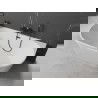 Mexen Oval freestanding wall-mounted bathtub 150 x 75 cm, white, black overflow - 52671507500-70
