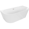 Mexen Oval vabadalt seisev seinavann 150 x 75 cm, valge, harjatud nikkel ülevool - 52671507500-97