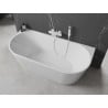 Mexen Oval baignoire autoportante adossée 160 x 80 cm, blanche, trop-plein blanc - 52671608000-20