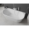 Mexen Oval samostojeća kada uz zid 160 x 80 cm, bijela, bijeli preljev - 52671608000-20