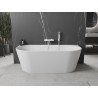 Mexen Oval samostojeća kada uz zid 160 x 80 cm, bijela, bijeli preljev - 52671608000-20