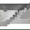 Mexen Oval vrijstaande tegenwand badkuip 160 x 80 cm, wit, overloop chroom - 52671608000-01