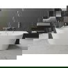 Mexen Oval vrijstaande tegen de muur geplaatste badkuip 160 x 80 cm, wit, overloop goud geborsteld - 52671608000-55