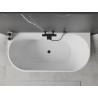 Mexen Oval wanna wolnostojąca przyścienna 160 x 80 cm, biała, przelew czarny - 52671608000-70