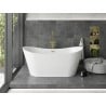 Mexen Montana freestanding bathtub 170 x 80 cm, white, brushed gold overflow - 52011708000-55
