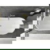 Mexen Montana vrijstaande badkuip 170 x 80 cm, wit, goud geborstelde overloop - 52011708000-55