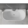 Mexen Oval freistehende Wandbadewanne 170 x 80 cm, weiß, Überlauf chrom - 52671708000-01