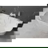 Mexen Oval vrijstaande tegen de muur bad 170 x 80 cm, wit, witte overloop - 52671708000-20