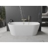 Mexen Oval freestanding wall-mounted bathtub 180 x 80 cm, white, gold overflow - 52671808000-50