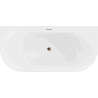 Mexen Oval freestanding wall-mounted bathtub 170 x 80 cm, white, rose gold overflow - 52671708000-60