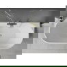 Mexen Oval vrijstaande wandbadkuip 170 x 80 cm, wit, geborsteld goud overloop - 52671708000-55