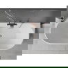 Mexen Oval freistehende Wandbadewanne 170 x 80 cm, weiß, mit gebürstetem Messingüberlauf - 52671708000-65