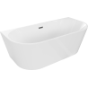 Mexen Oval wanna wolnostojąca przyścienna 180 x 80 cm, biała, przelew gun metal - 52671808000-95