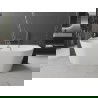 Mexen Ovale vrijstaande wandbad 180 x 80 cm, wit, overloop gun metal - 52671808000-95
