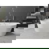 Mexen Oval Badewanne wandhängend 180 x 80 cm, weiß, Überlauf in gebürstetem Nickel - 52671808000-97