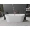 Mexen Oval freestanding back-to-wall bathtub 170 x 80 cm, white, rose gold overflow - 52671708000-60
