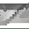 Mexen Ovale vrijstaande wandbad 180 x 80 cm, wit, overloop gun metal - 52671808000-95