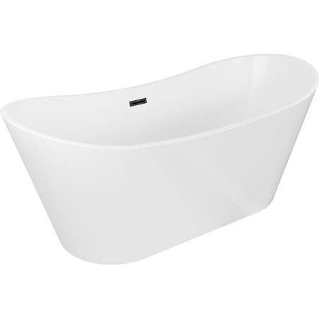 Mexen Montana baignoire autoportante 170 x 80 cm, blanche, trop-plein noir - 52011708000-70