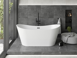 Mexen Montana freistehende Badewanne 170 x 80 cm, weiß, schwarzer Überlauf - 52011708000-70