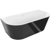 Mexen Oval freestanding wall-adjacent bathtub 150 x 75 cm, white/black, white overflow - 52671507575-20
