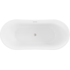 Mexen Montana freestanding bathtub 67 x 31.5 inches, white, brushed nickel overflow - 52011708000-97