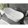 Mexen Montana freestanding bathtub 67 x 31.5 inches, white, brushed nickel overflow - 52011708000-97