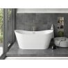Mexen Montana freestanding bathtub 67 x 31.5 inches, white, brushed nickel overflow - 52011708000-97