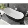 Mexen Montana freistehende Badewanne 170 x 80 cm, weiß/schwarz, weißer Überlauf - 52011708075-20