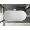 Mexen Montana freistehende Badewanne 170 x 80 cm, weiß/schwarz, weißer Überlauf - 52011708075-20