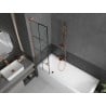 Mexen Next L vanniparavann 1-tiivaline 50 x 150 cm, must ruudustik, harjatud vask - 895-050-000-03-77-65