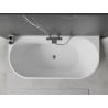 Mexen Oval baignoire autoportante adossée 150 x 75 cm, blanche/noire, trop-plein gun gray brossé - 52671507575-66