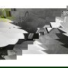 Mexen Montana vrijstaande badkuip 170 x 80 cm, wit/zwart, overloop gun gray geborsteld - 52011708075-66