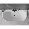 Mexen Oval wanna wolnostojąca przyścienna 150 x 75 cm, biała/czarna, przelew czarny - 52671507575-70