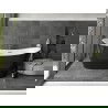 Mexen Montana vrijstaande badkuip 170 x 80 cm, wit/zwart, overloop gun gray geborsteld - 52011708075-66