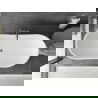 Mexen Montana vrijstaande badkuip 170 x 80 cm, wit/zwart, overloop gun gray geborsteld - 52011708075-66