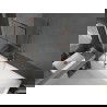 Mexen Next L, 1-flügelige Badewannenabtrennung 60 x 150 cm, schwarzes Muster, gebürstetes Kupfer - 895-060-000-03-77-65