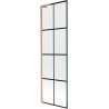Mexen Next L paravan za kadu jednokrilni 60 x 150 cm, crna rešetka, brušena bakar - 895-060-000-03-77-65