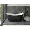 Mexen Montana freestanding bathtub 170 x 80 cm, white/black, overflow gun metal - 52011708075-95
