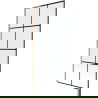 Mexen Next L badwand met 1 paneel 80 x 150 cm, zwart raster, geborsteld koper - 895-080-000-03-77-65