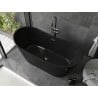 Mexen Montana freistehende Badewanne 170 x 80 cm, schwarz, mit Überlauf in Chrom - 52011708070-01