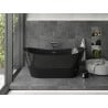 Mexen Montana freistehende Badewanne 170 x 80 cm, schwarz, mit Überlauf in Chrom - 52011708070-01