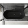 Mexen Montana freistehende Badewanne 170 x 80 cm, schwarz, mit Überlauf in Chrom - 52011708070-01