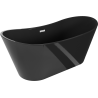 Mexen Montana bañera exenta 170 x 80 cm, negra, rebosadero blanco - 52011708070-20