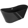 Mexen Montana ελεύθερη μπανιέρα 170 x 80 cm, μαύρη, με λευκή υπερχείλιση - 52011708070-20