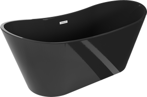 Mexen Montana freestanding bathtub 170 x 80 cm, black, white overflow - 52011708070-20