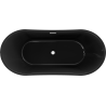 Mexen Montana fristående badkar 170 x 80 cm, svart, vit överfyllnad - 52011708070-20