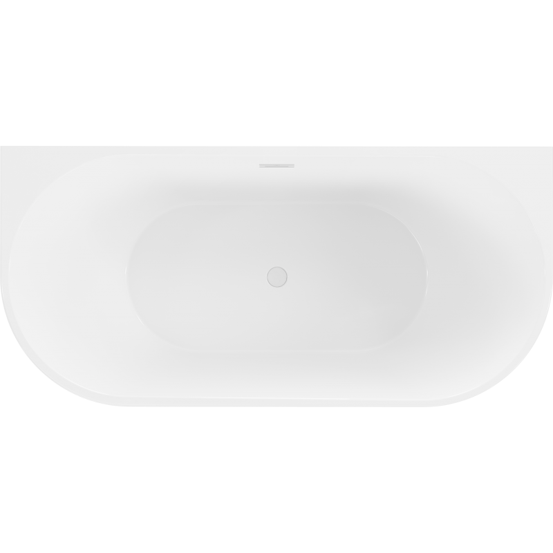 Mexen Oval wanna wolnostojąca przyścienna 170 x 80 cm, biała/czarna, przelew biały - 52671708075-20