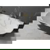 Mexen Oval Badewanne freistehend Wandmontage 170 x 80 cm, Weiß/Schwarz, Überlauf Gold - 52671708075-50